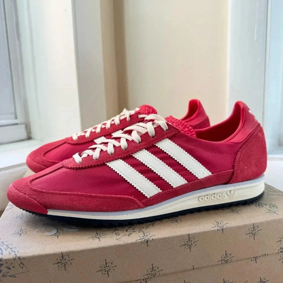 NWT Adidas Originals SL 72 Sneaker Shoes Women's in Red Scarlet White SL72 - Picture 10 of 11